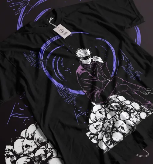 Gojo Satoru T-Shirt Megumi Itadori Yuji Jujutsu Satoru Sukuna Horror Shirt