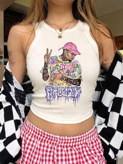 Chris Brown Tour Crop Top, Racerback Tank, Retro Music Festival Tee