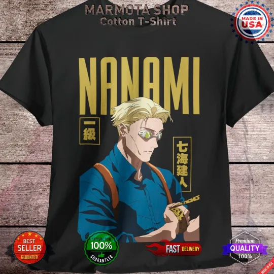 Nanami Kento Jujutsu Satoru T-Shirt Gojo Satoru Anime Japanese Tee Shirt JJK
