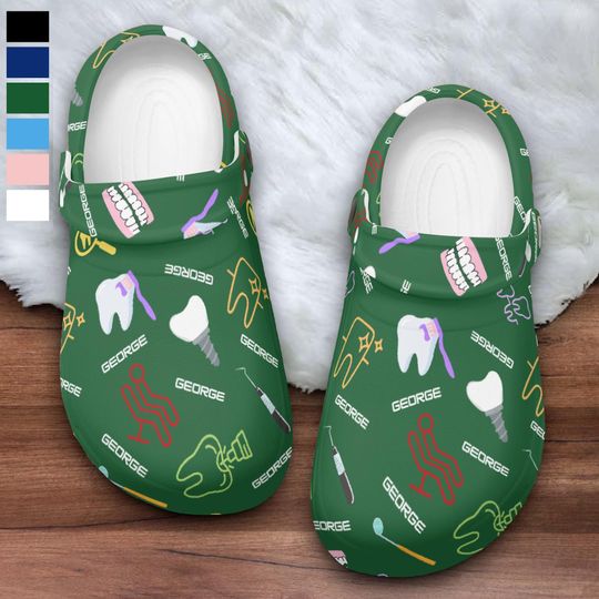 Personalized Dental EVA Clogs | Dental Tech Mules, Dental Nurses Gift, Custom Healthcare Shoes, Lightweight Soft Shoes, Eva Work Sandals