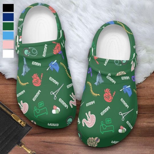 Personalized Eva Surgical Clogs | Custom Healthcare Shoes, Lightweight Soft Shoes, Dental Tech Mules, Surgical Nurses Gift, Eva Work Sandals