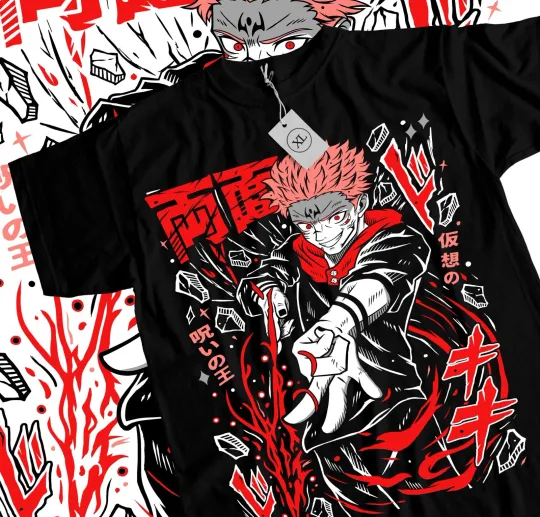 Gojo Satoru T-Shirt Megumi Itadori Yuji Jujutsu Satoru Sukuna Shirt All Size