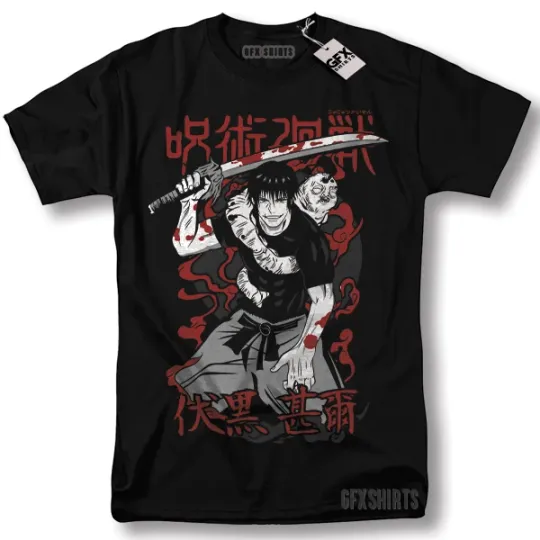 Toji Fushiguro Jujutsu Satoru Shirt Anime Manga Graphic Design T-Shirt