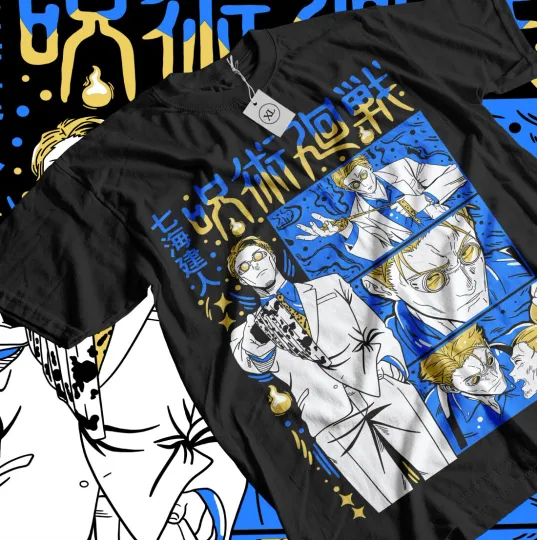 Nanami Kento T-Shirt Jujutsu Satoru JJK Gojo Satoru Horror Anime Shirt All Size