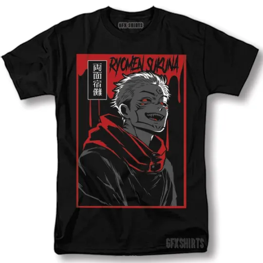 Jujutsu Satoru Ryomen Sukuna Shirt Anime Manga Graphic T-Shirt
