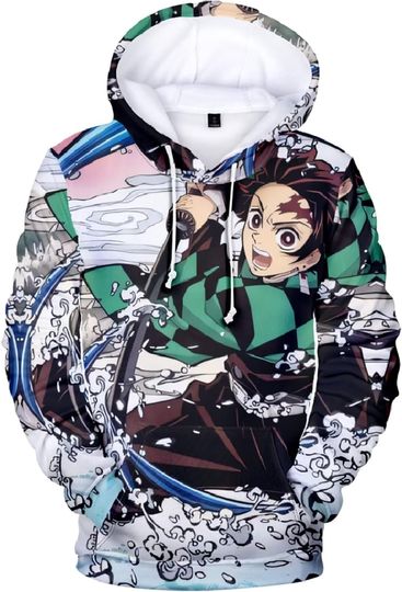 New 3D Anime Unisex Printed Pullover Hoodie Cosplay Hooded Sweatshirts for Men and Women