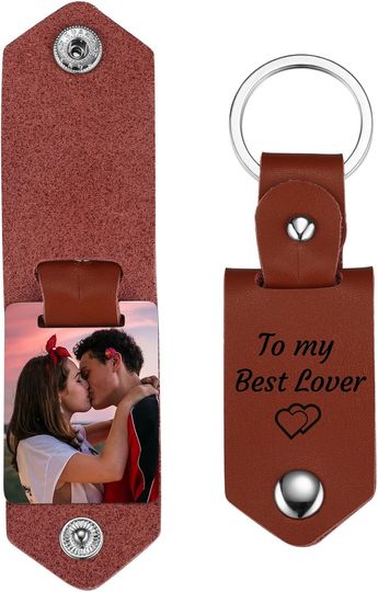 MMXX Personalized Leather Keychain for Men Dad Husband Boyfriend Custom Keychain