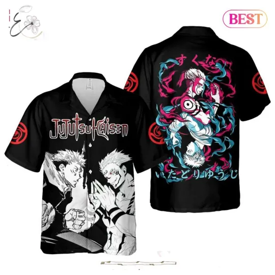 Sukuna Ryomen Yuji Itadori Hawaiian Shirt Jujutsu Satoru Anime Shirt for Men Wom