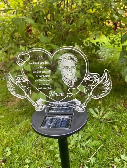 Solar Power Memorial Garden Grave Light