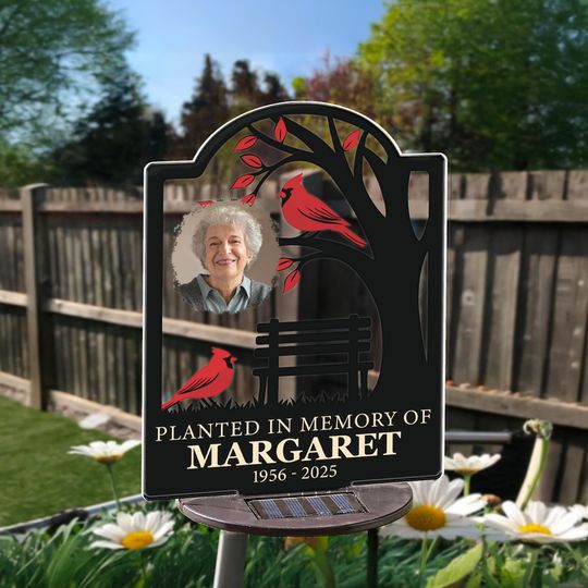 Not A Day Goes By That You Are Not Missed Memory, Personalized Photo Solar Light, Memorial Solar Light,Remembrance Stake,Garden Night Light