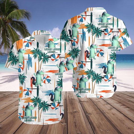 Lizard Button Meme 2025 Hawaii Shirt , Tik.tok Viral Me.me Lizard Hawaii Shirt, Lizard Meme Hawaii for Him or Her, Funny Gift Hawaii Shirt