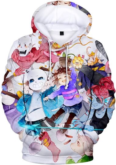 Weixu Unisex Anime Hoodies Sweatshirt Undertale Cosplay Costume Outerwear