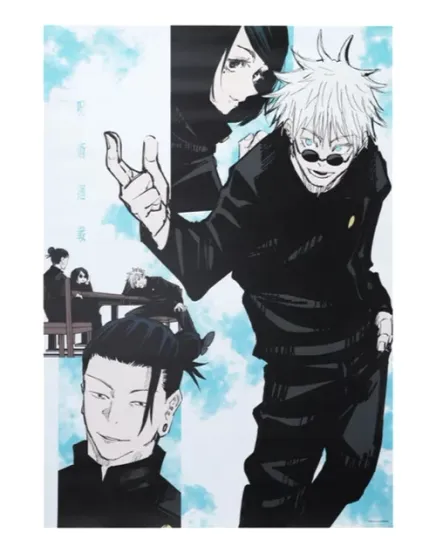 Jujutsu Satoru Art Poster Gojo Geto Ieiri high school ver Jump Shop limited NEW