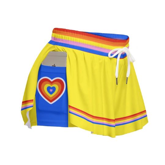 Pride Yellow Flowy Shorts | LGBTQ Rainbow Bottoms | Cute Gift for Them