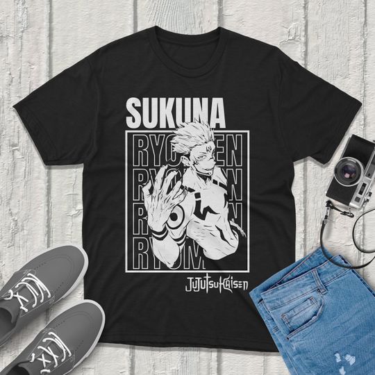 Sukuna Ryomen Jujutsu Satoru T-Shirt Vintage Streetwear Apparel Featuring Your Favorite Characters Perfect for Anime Fans
