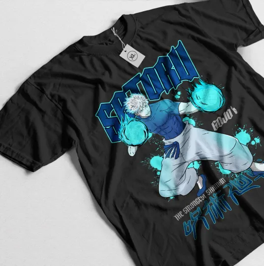 Gojo Satoru T-Shirt Jujutsu Satoru Mahito Horror Anime Funny Gift Shirt All Size