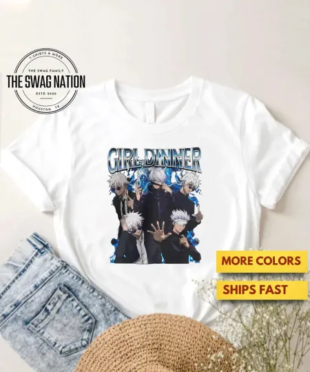 Satoru Gojo Jujutsu Satoru Shirt, Girl Dinner Vintage Fan Merch JJK Merchandise,