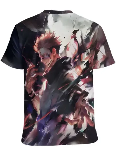 Yuji Itadori Jujutsu Satoru 3D Printed Double Sided T-shirt Size Extra Large