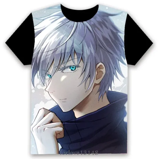Unisex Jujutsu Satoru Satoru Gojo 3D Print Cosplay T-Shirt – Short Sleeve