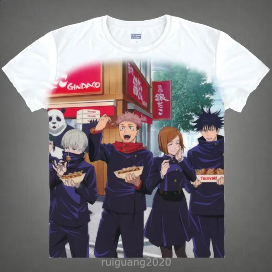 Unisex Jujutsu Satoru Gojo Daily Tee – Casual Cosplay Short Sleeve Shirt