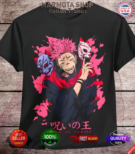 Sukuna Jujutsu Satoru T-Shirt Ryomen Gojo Satoru Anime Japanese Tee Shirt JJK