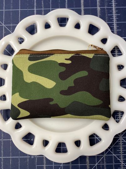 Green Camo Coin Purse