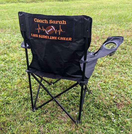 Personalized Baseball Football Camping Chair - Folding Sports Chair for Adults - Outdoor Gift