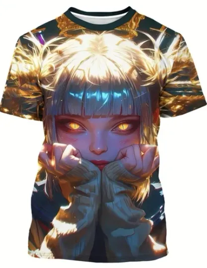 Himiko Toga 3D Printed Double Sided T Shirt Size Large Hero Anime