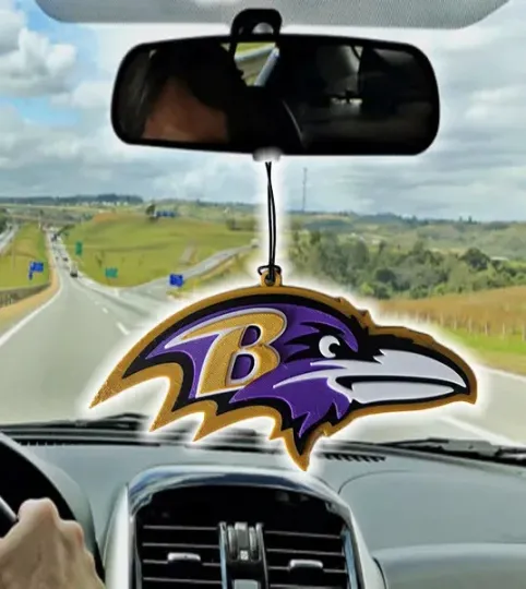 Baltimore Ravens Rearview Mirror Ornament – football Fan Car Accessory & Game Day