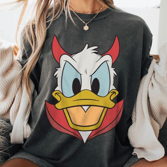 Donald Duck Vampire Big Face Shirt, Spooky Season Shirt, Fall Season Shirt, Halloween Party Tee