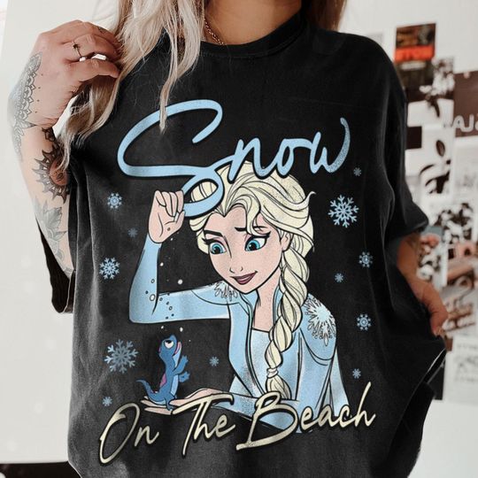 Snow On The Beach Elsa Princess Shirt, Trending Unisex Tee, Disneyland Vacation Trip Gift 2025