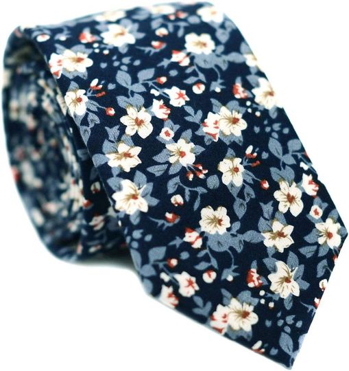 Cotton Floral Skinny Tie for Men – JESLANG Narrow Printed Style