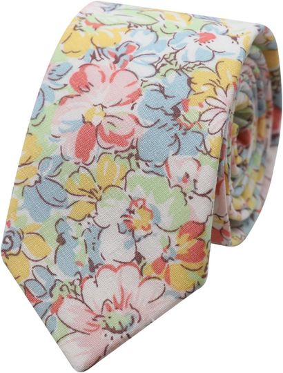 Boys Floral Tie – Self-Tie Necktie for Wedding, Graduation, School or Uniform