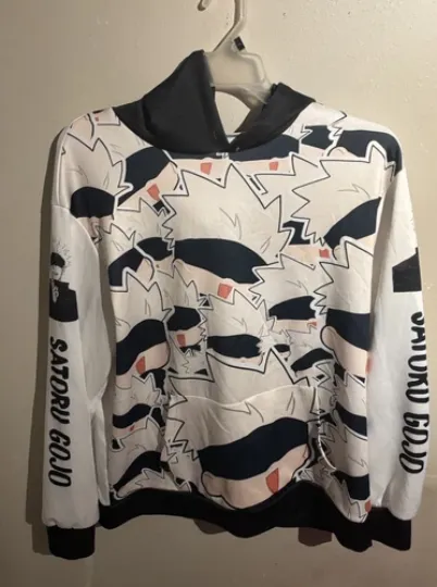 Anime Jujutsu Satoru Gojo Satoru Printed Hoodie Pullover Jumper Unisex Large