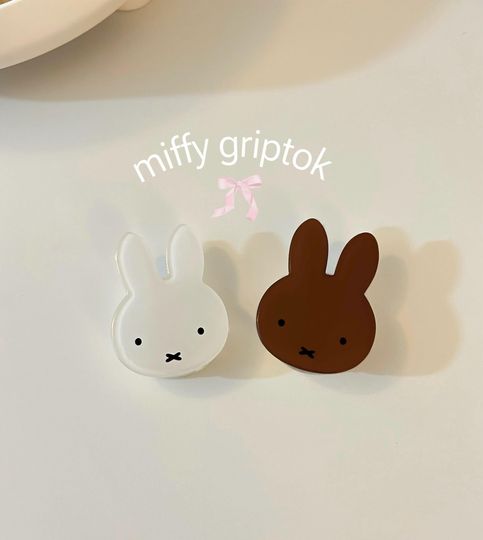 Bunny Rabbit Phone Grip | Miffy Phone Holder | Kawaii Phone Grip, Case Accessory, Charm
