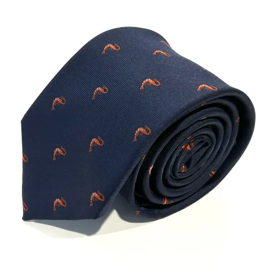 Sea Animal Red Shrimp Pattern Tie Men Fancy Holiday Gift Animal Necktie