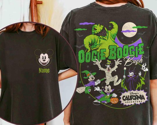 Custom Name Oogie Boogie Bash California Adventure Shirt, Spooky Season Shirt, Fall Season Trip Shirt, Halloween Party Tee