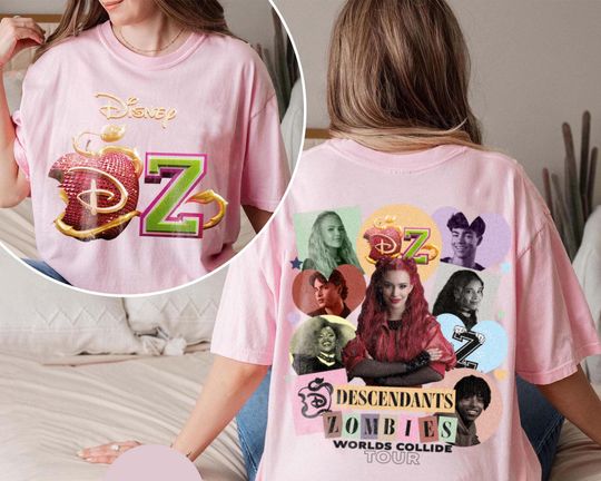 Descendants Zombies World Tour 2025 Shirt, Descendants Zombies Worlds Collide Tour Oufit, Trending Tee, Disneyland Vacation Trip Gift 2025