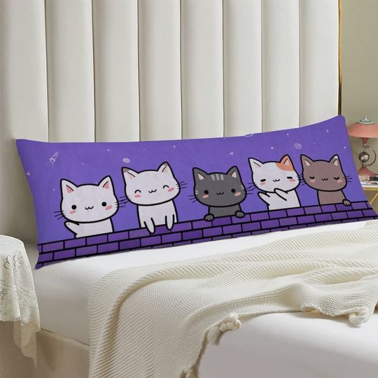 Cats Pillowcase, Kawaii Body Pillowcase Multiple Sizes, Interesting Holiday Gifts