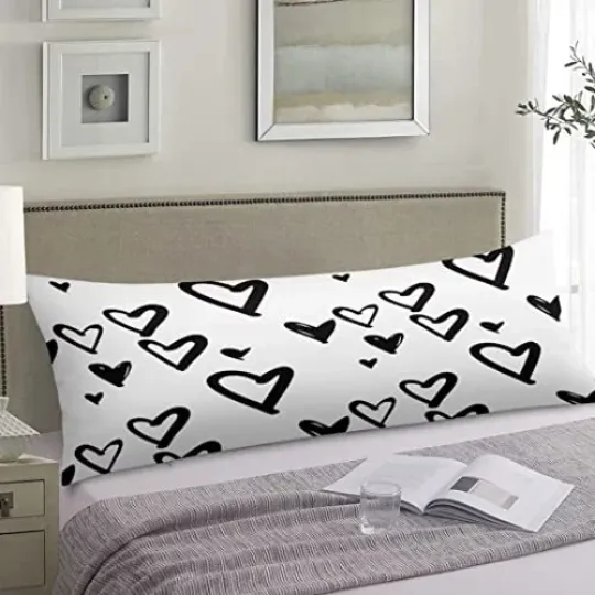 Heart Pattern Body Pillow Cover Cute Romantic Body Pillow Case