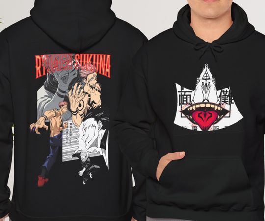 Ryomen Sukuna anime Manga Jujutsu Satoru JJK hoodie Gift for friends Gift for anime lover Funny gift  Unisex hoodie