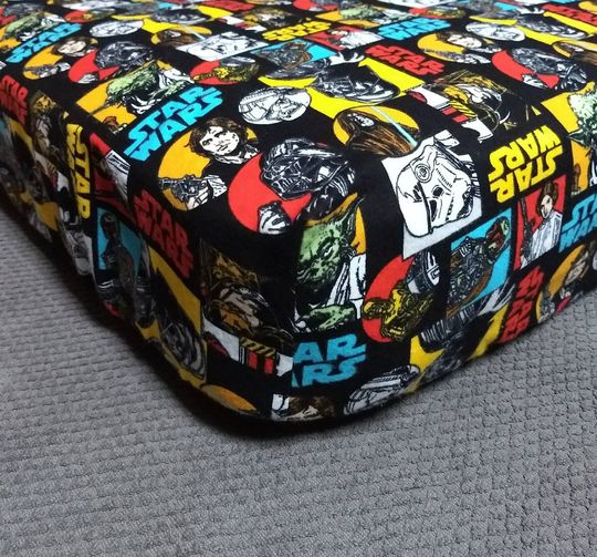 Star Wars Cotton or Flannel Fitted Crib Sheet, Crib Cover for Baby