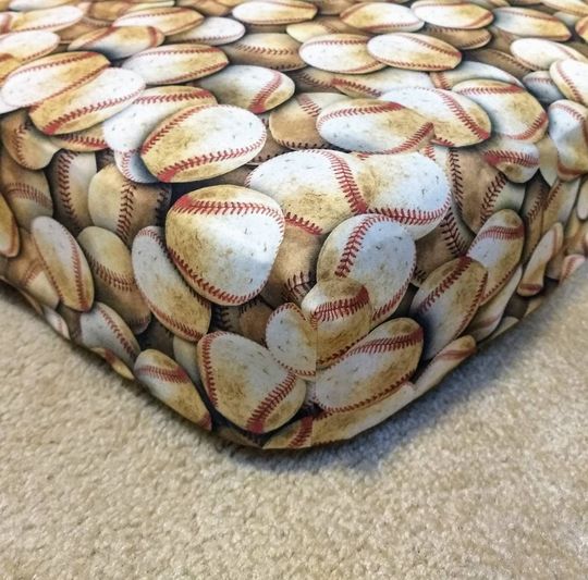 Vintage Major League Baseball Cotton Fitted Crib Sheet, Crib Cover for Baby
