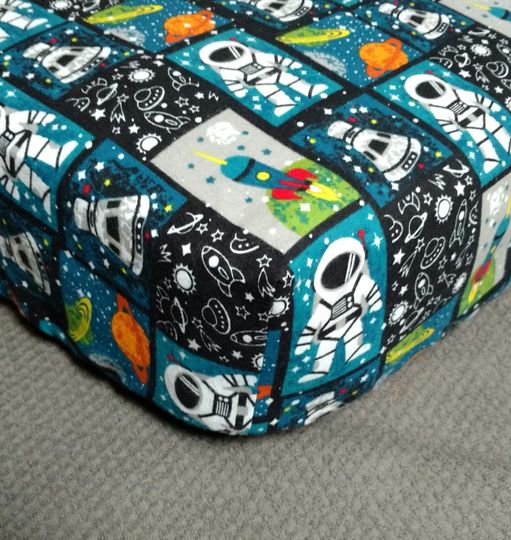 Space Astronaut Flannel or Cotton Fitted Crib Sheet, Crib Cover for Baby