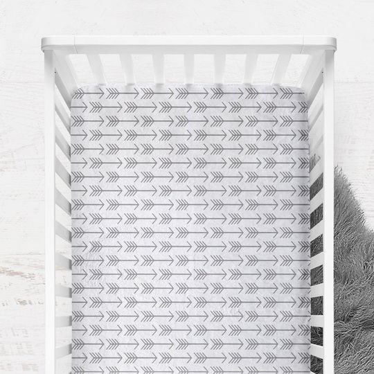 Woodland Arrows Fitted Crib Sheet, Crib Cover for Baby