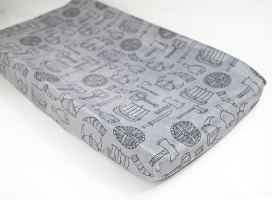 Viking Fitted Crib Sheet for Girl or Boy - Minky or Organic Cotton, Crib Cover for Baby