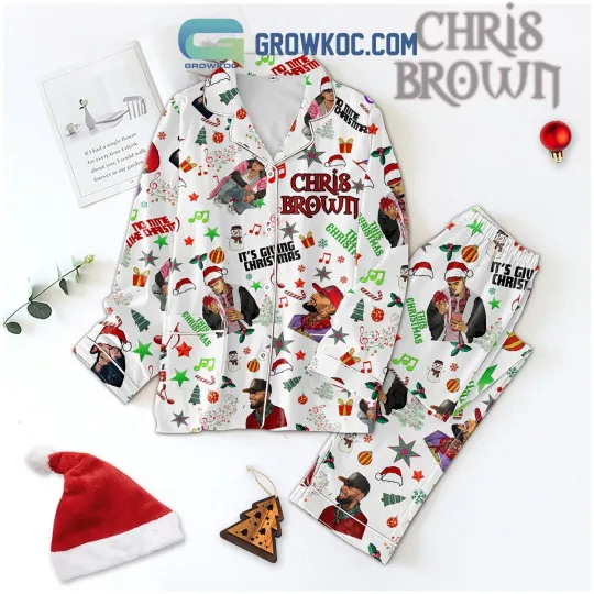 Chris Brown Christmas Pajamas Set