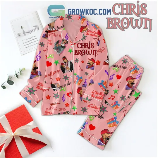 Chris Brown Ruff You Up Valentine Pajamas Set