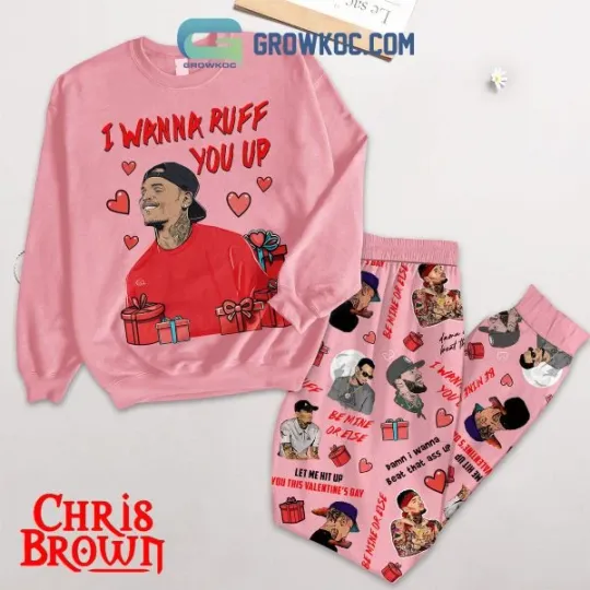 Chris Brown Wanna Ruff You Up Pajama Long Sleeve Set