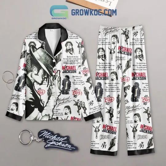 Michael Jackson Black and White Pajama Set for Adults